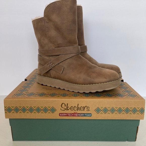 Skechers Shoes | Skechers Women's Keepsakes 2.0 Pikes Peak Taupe Vegan Boots | Color: Brown | Size: 7 | Miranda15's Closet